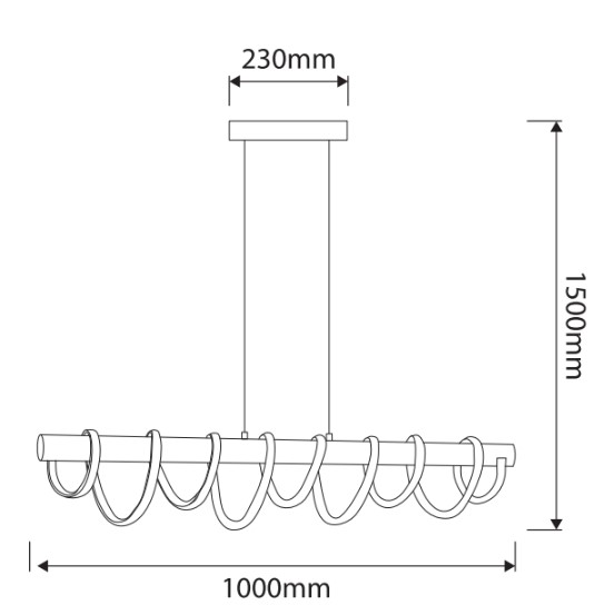 dimensiones lámpara colgante